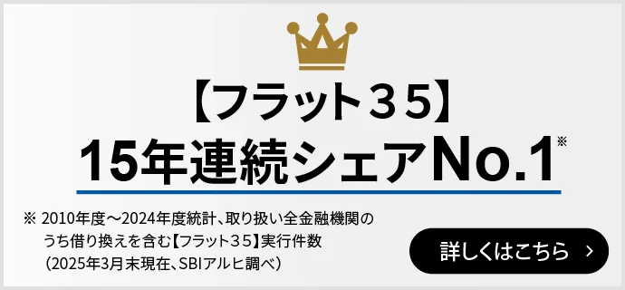 【フラット３５】15年連続シェアNo.1